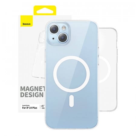 Husa magnetica pentru telefon pentru seria iP 14 Plus Baseus OS-Lucent (transparenta)