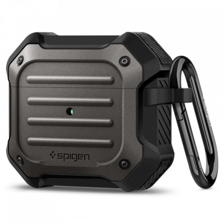 Husa protectoare casti, SPIGEN TOUGH ARMOR pentru APPLE AIRPODS 3 GUNMETAL