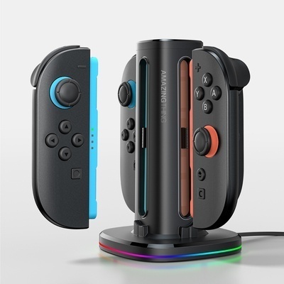 Încărcător AmazingThing Thunder Pro PlayDock pentru controlere Nintendo Switch 2 - Negru - Img 7