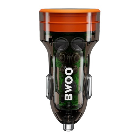 INCARCATOR AUTO 38W QC 18W + PD 20W - TRANSPARENT - Img 3