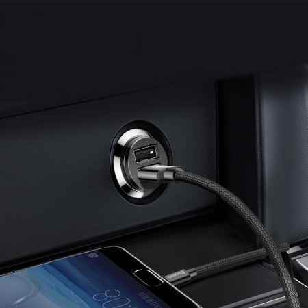 Incarcator auto, Baseus Grain, 2x USB 3.1A, negru - Img 6
