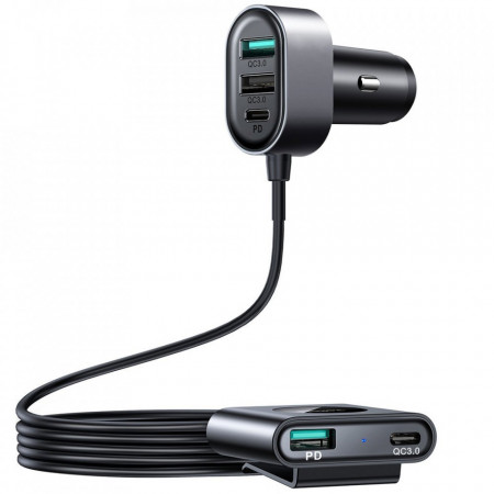 Incarcator auto Joyroom 2xPD + 2xQC3.0 75W 1,5m negru (JR-CL05) - Img 8