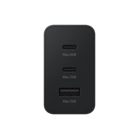 Incarcator retea Samsung Power Adapter Trio 65W, T6530, 1M Type-C Cable, Black - Img 2