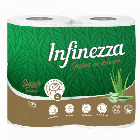 Infinezza Hartie Igienica Parfumata 3str Aloe Vera 4/set