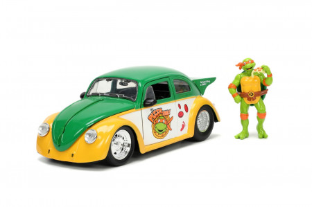 JADA MASINUTA METALICA TESTOASELE NINJA 1959 VOLKSWAGEN DRAG BEETLE 1:24 - Img 3