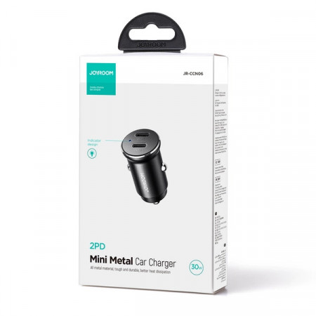 Joyroom JR-CCN06 30W 2x USB-C mini încărcător auto metal - negru - Img 5