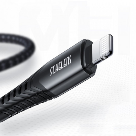 Joyroom MFI ST-C04 ST.HELENS Cablu de date USB-A la Lightning 1,8M negru - Img 3