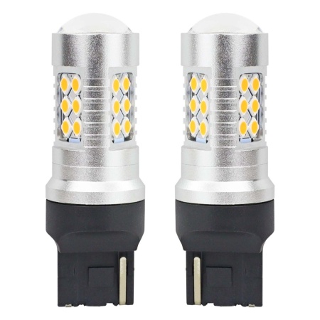LED CANBUS 3030 24SMD T20 7440 WY21W Chihlimbar 12V/24V - Img 1