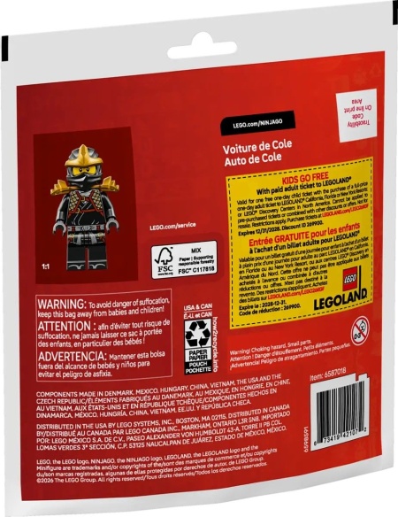 LEGO NINJAGO MASINA RAZBOINICULUI NINJA COLE 30723 - Img 3