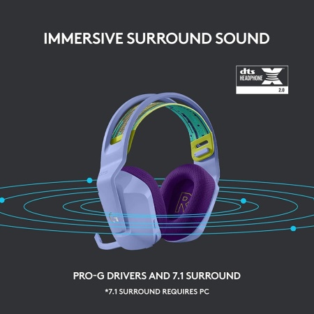 LOGITECH G733 LightSpeed Headset - LILAC - EMEA - Img 4
