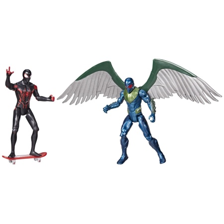 MARVEL SPIDER MAN SET 2 FIGURINE MILES MORALES VS MARVELS VULTURE - Img 2