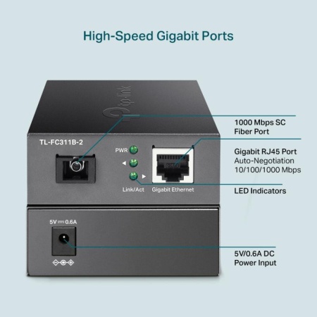 Media convertor TP-LINK Gigabit TL-FC311B-2 - Img 7