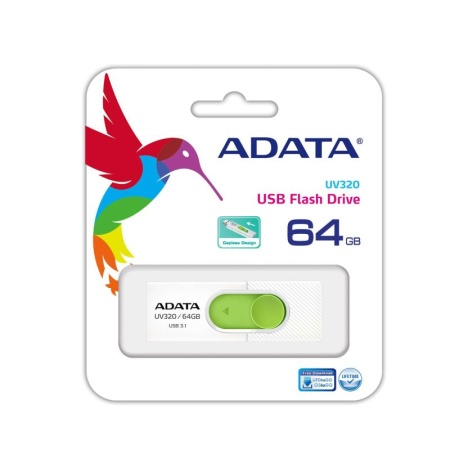Memorie USB ADATA UV320, 64GB, USB 3.1, AUV320-64G-RWHGN si lampa pentru laptop - Img 5