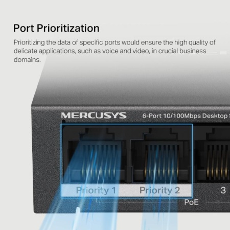 MERCUSYS DESKTOP SWITCH 6PORT MS106LP - Img 13