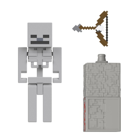 MINECRAFT CRAFT A BLOCK FIGURINA SKELETON 8CM - Img 3