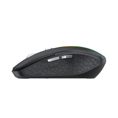 Mouse Gaming Wireless WZK WMGK-1132, 1600DPI, RGB, BT / Wi-Fi, Negru - Img 4