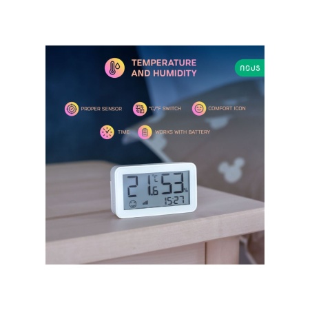 Nous E6 smart Tuya Zigbee wireless temperature and humidity sensor with LCD display - Img 2