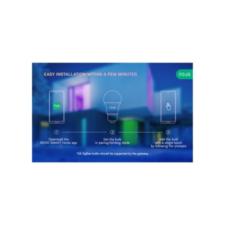 Nous P3Z smart Tuya Zigbee RGB bulb (E27 socket) - Img 4