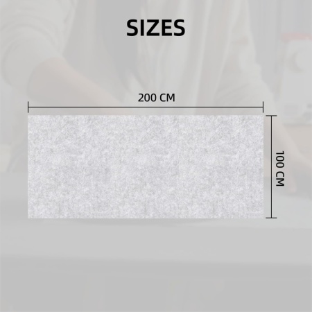 Pânză Termoadezivă Insertie Croitorie, 100 x 200 cm Întăritură Fuzibilă Termolipibilă pentru Îmbrăcăminte și Proiecte Textile DIY, Decupabilă, Alb - Img 5