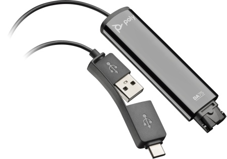 Poly DA75 USB to QD Black Adapter TAA - Img 2