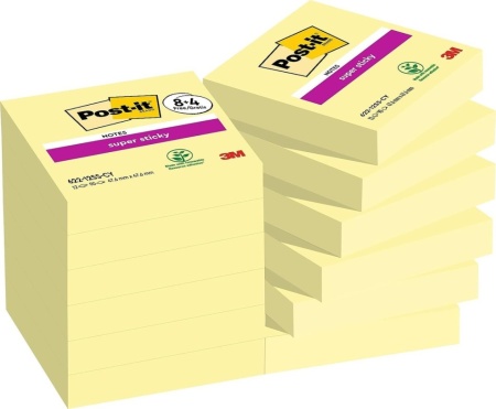 Post-it 12 Blocuri Autocolante 90 File/Bloc 47x47mm Galbene - Img 7