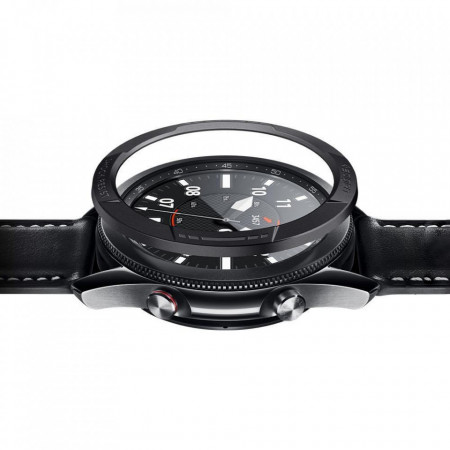 Protectie din aluminiu Spigen Chrono Shield pentru Samsung Galaxy Watch 3 45mm negru