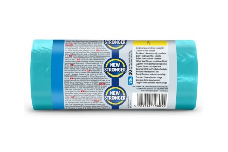 Saci menajeri colorati cu manere Fino, 35L, 30 bucati - Img 2