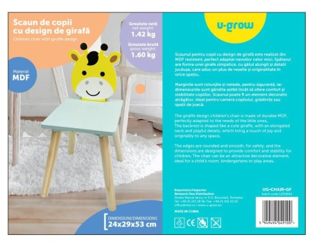 Scaun copii,design girafa, U-Grow - Img 4