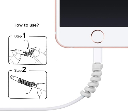 Set 14 Protecții din Silicon pentru Cabluri Typec, Spirale Flexibile Anti-Rupere și Prelungire Durată de Viață Cabluri de Încărcare, Căști și USB - Img 3