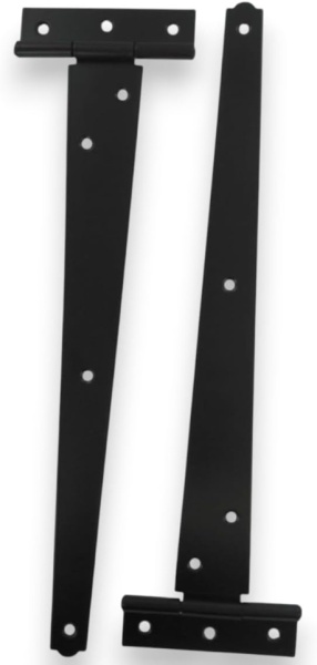 Set 2 Balamale Tip „T” Robuste 30 cm Typec Home BH01989, Balamale Industriale Negre pentru Porți de Grădină, Uși de Magazie, Foișoare și Anexe Gospodărești, Oțel Rezistent cu Finisaj Anticoroziv - Img 3