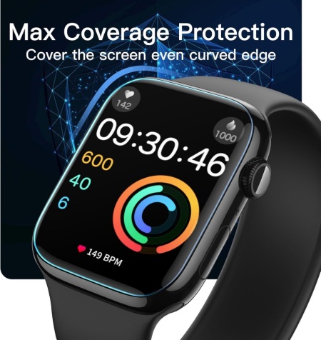 Set 3 Folii de Protecție Flexibile JETech din TPU pentru Apple Watch Series 11 / Series 10 (42 mm), Acoperire Completă Curbată, Tehnologie Auto-Vindecare, Claritate HD și Sensibilitate Ridicată la Atingere - Img 4