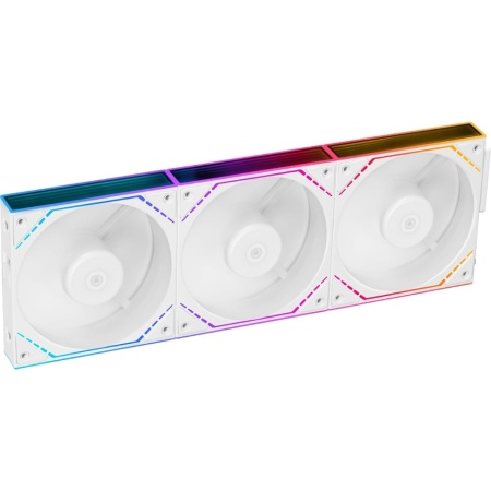 Set 3 ventilatoare Thermalright "TL-M12QRW", 120mm, 1500 RPM, S-FDB Bearing, 47.6 CFM, LED ARGB, 4pin PWM, alb - Img 4