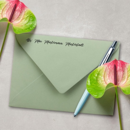 Set 50 Bucăți Plicuri DIN C5 Gustav Neuser FarbenFroh (Culoare Eucalyptus, 220 x 154 mm, 110 g/m²), Închidere Gumată, Fără Geam, pentru Invitații și Felicitări - Img 4
