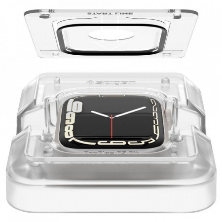 STICLA HIBRID SPIGEN PROFLEX "EZ FIT" PACK DE 2 APPLE WATCH 7 (41 MM) - Img 3