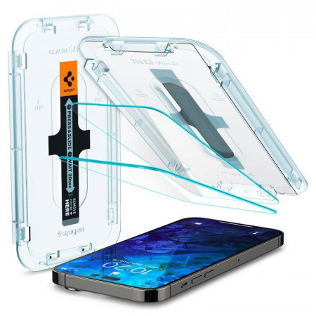 Sticla securizata Spigen Glas.tR EZ Fit pentru iPhone 14 Pro Max - 2 buc. - Img 4