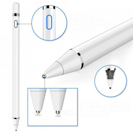 Stylus Pen capacitiv pentru iPad , Cartinoe, alb - Img 5