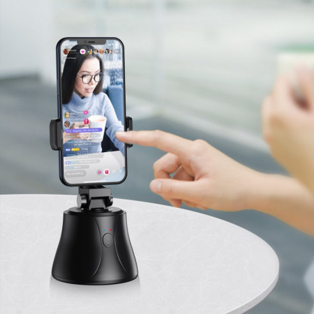 Suport pentru telefon, portabil cu trepied rotativ Baseus 360 pentru fotografii YouTube TikTok negru (SUYT-B01) - Img 3