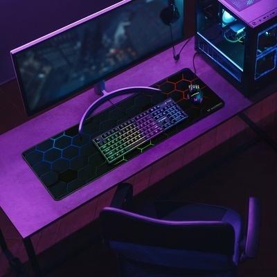 Tastatură de gaming cu membrană RGB Wozinsky WKG-200 cu rotiță de derulare - Neagră - Img 6