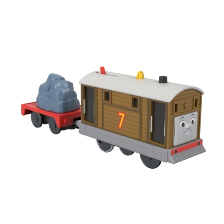 THOMAS LOCOMOTIVA MOTORIZATA TOBY CU VAGON - Img 3