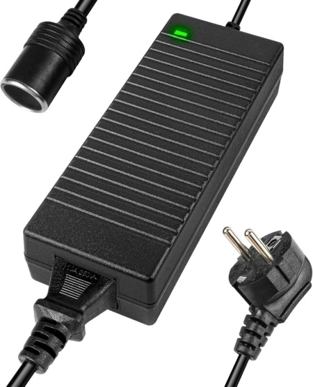 Adaptor Alimentare Auto 220V–240V la 12V 15A (180W), Convertor Tensiune AC-DC cu Mufă Tip Brichetă Auto, Redresor Stabilizat pentru Compresor Auto, Ladă Frigorifică, Aspirator Auto și Ventilator, Cablu UE Inclus - Img 2