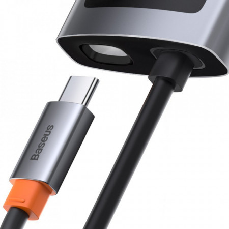 Adaptor/Hub Baseus Metal Gleam 4in1 USB Type C - USB Type C Power Delivery 100 W / HDMI 4K 30 Hz / 1x USB 3.2 Gen 1 / 1x USB 2.0 (CAHUB-CY0G) - Img 5