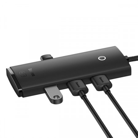 Adaptor USB tip C Baseus Lite Series HUB - 4x USB 3.0 1m negru (WKQX030401) - Img 4
