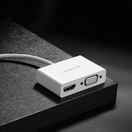 Adaptor video Ugreen USB Type C - HDMI / VGA white (MM123) - Img 7