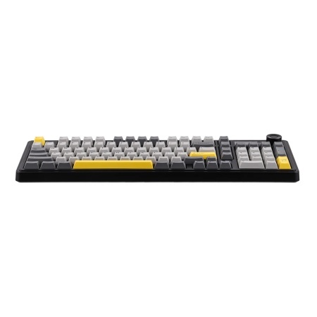 AJAZZ AK980 V2 Mechanical Keyboard TFT Screen Bluetooth ,2.4G Wireless ,Wired RGB, Grey-White-Yellow - Img 5