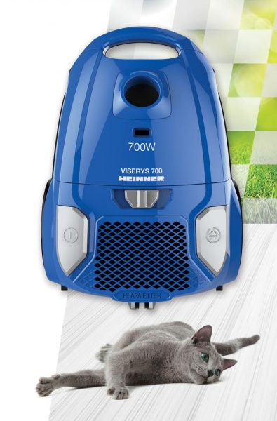 Aspirator cu sac Heinner HVC-MBL1400-V2, 700 W, sac textil, 3 L, putere variabila, HEPA 12, tub telescopic metalic, Albastru - Img 9