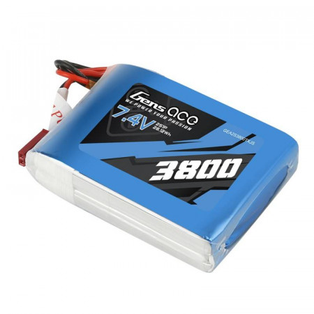 Baterie Gens Ace 3800mAh 7.4V 1C 2S1P pentru Taranis Q X7 - Img 2