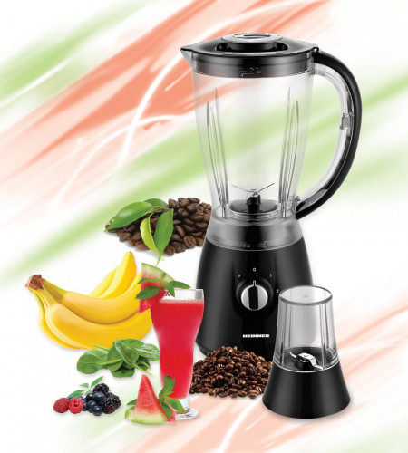 Blender de masa Heinner HBL-500R, 500W, 2 Viteze + Pulse, Bol 1.5L, Rasnita, Negru - Img 3