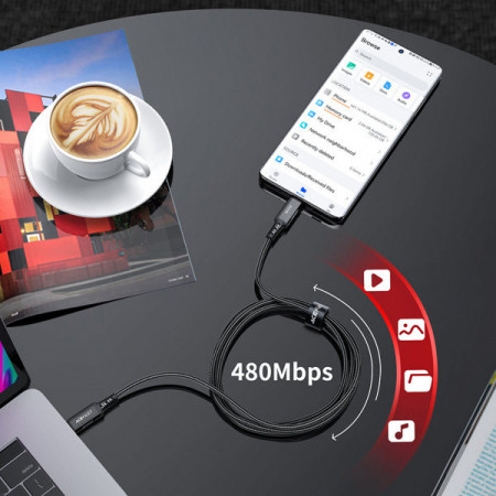 Cablu Acefast USB Tip C - USB Tip C 2m, 100W (20V / 5A) negru (C4-03 Negru) - Img 3