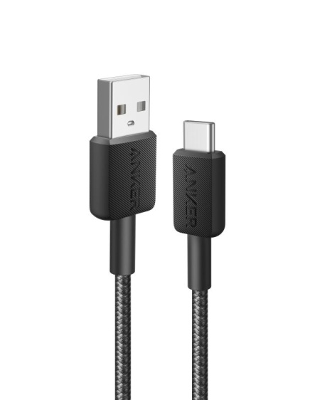 Cablu alimentare si date Anker, USB-A (T) la USB Type-C (T), 1.8m rata transfer 480 Mbps, invelis nylon, braided, Negru, "A81H6G11" - Img 4