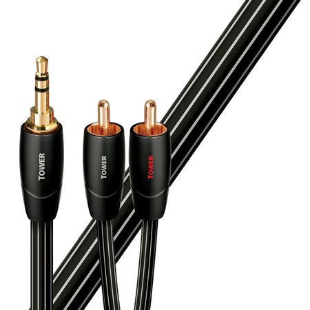 Cablu audio Jack 3.5mm - 2RCA AudioQuest Tower 1m